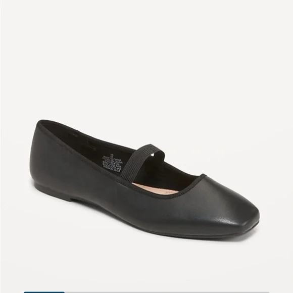Old Navy Mary Jane Square-Toe black ballet flats - Picture 3 of 7